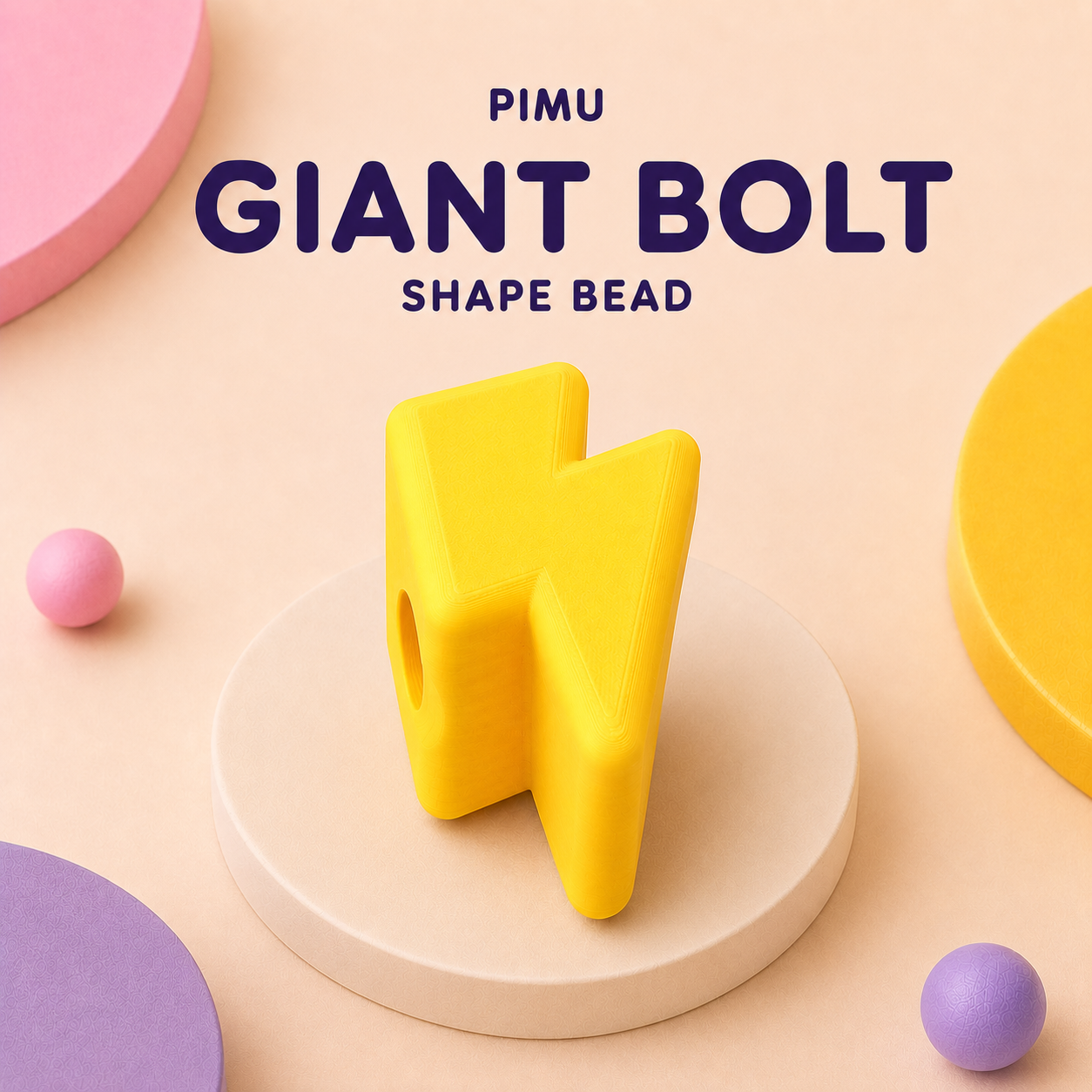 Giant Bolt Bead - Choose Your Colour