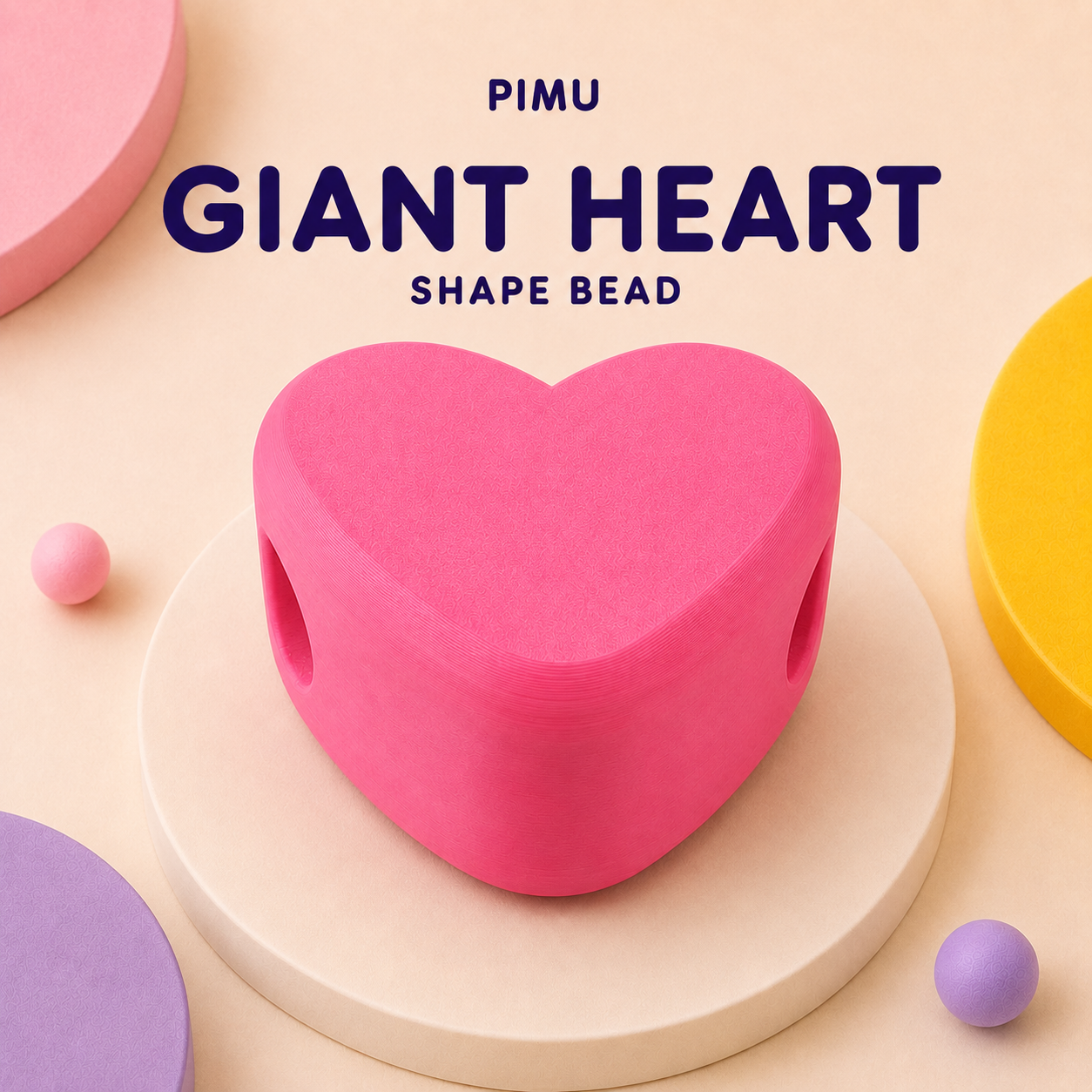 Giant Heart Bead - Choose Your Colour