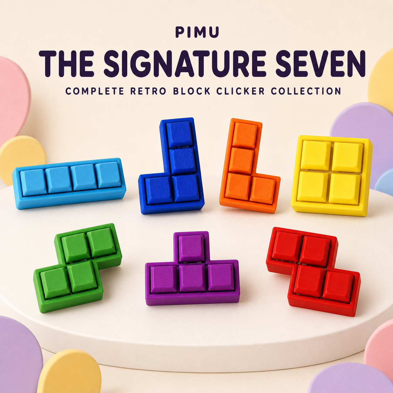 The PIMU Signature Seven - Complete Retro Block Clicker Collection